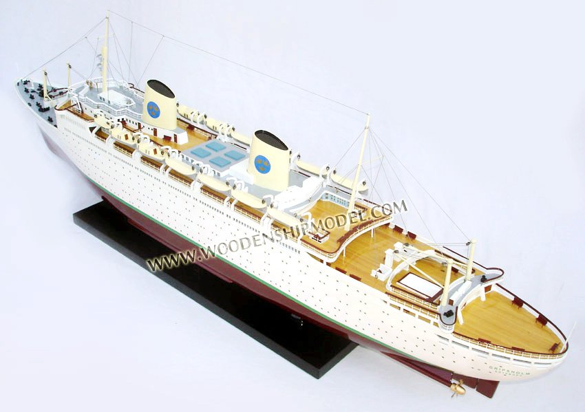 Wooden model ship MS Gripsholm